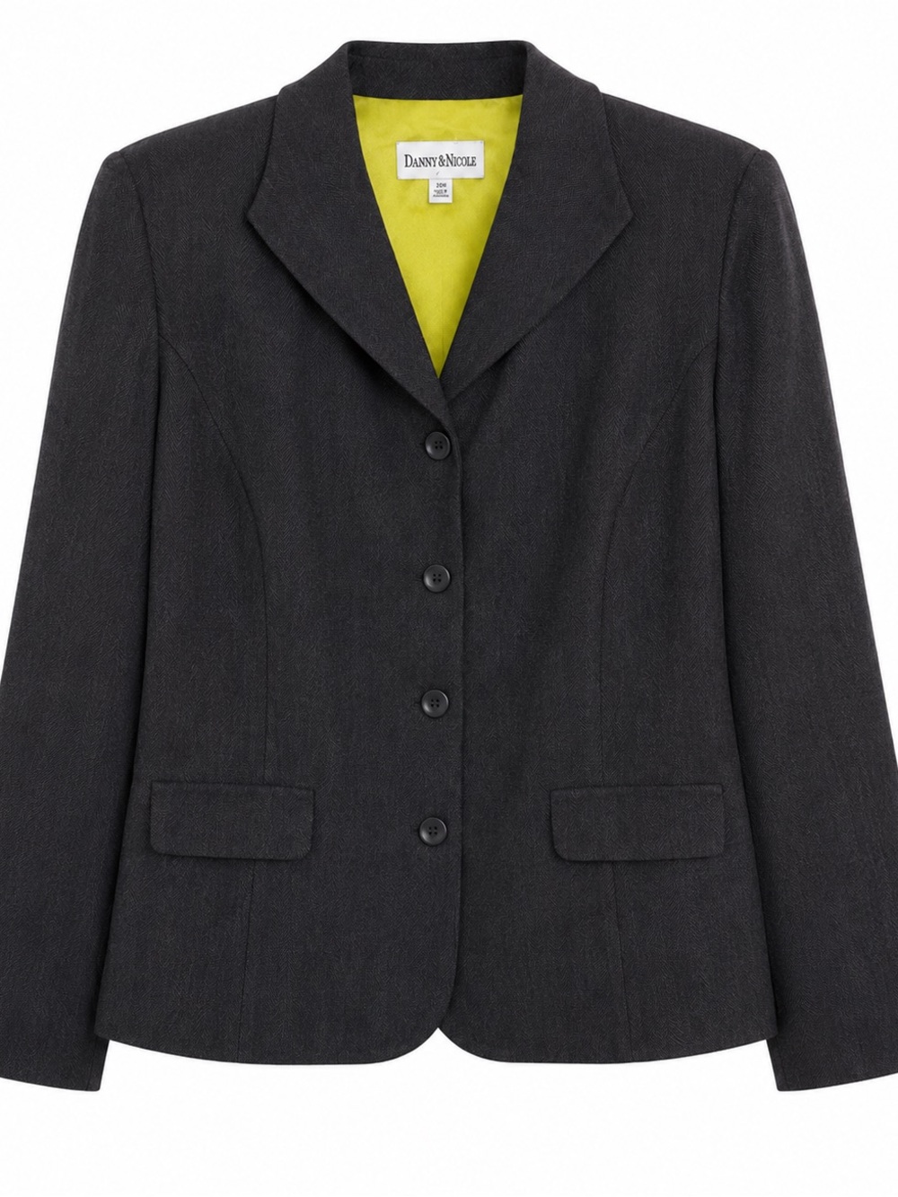 Danny & Nicole Black Blazer with Lime Green Lining